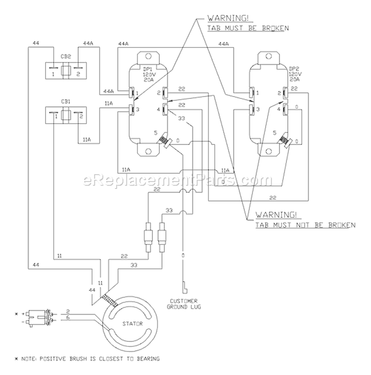 Page F Diagram and Parts List for 030319-0  Briggs and Stratton Generator